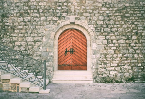 Preview: Ancient entrance to the historical building of the citadel in th