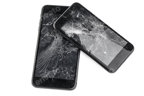 Preview: Mobile phone with broken screen