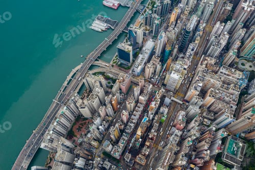 Preview: North Point, Hong Kong 01 June 2019: Top view of hong Kong city