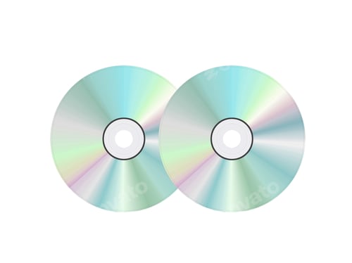 Preview: Cd disc on white background