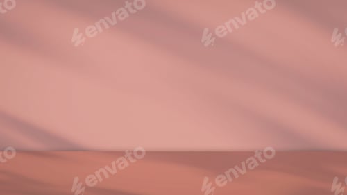 Preview: Brown mocha mousse wall background with empty counter tabletop for product display presentation