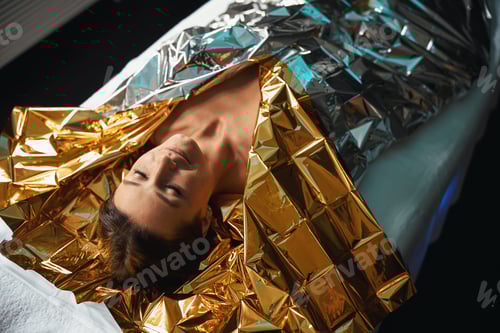 Preview: Charming elegant pretty lady receiving spa treatment to reduce fat in beauty salon