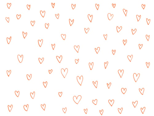 Preview: Red orange color line draw around red heart icon draw shape symbol love elements love valentine day