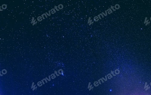 Preview: Night Dark Blue Sky Glowing Stars Background Backdrop With Sky Gradient. Colourful Night Starry Sky