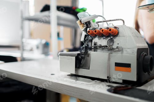 Preview: Sewing department of a textile factory interior