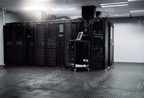 Preview: Home of the computer. Cropped shot of the inside of a server room inside a data center.