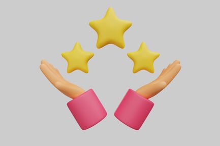 Preview: Hands with Pink Sleeves and Yellow Stars