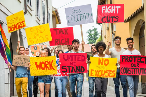 Preview: Activists demonstrating against social issues