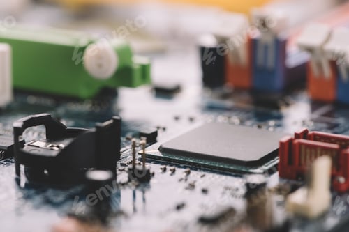 Preview: Mainboard close-up view with electronic details and components