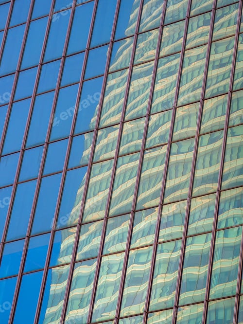 Preview: Skyscraper reflections on the windows in