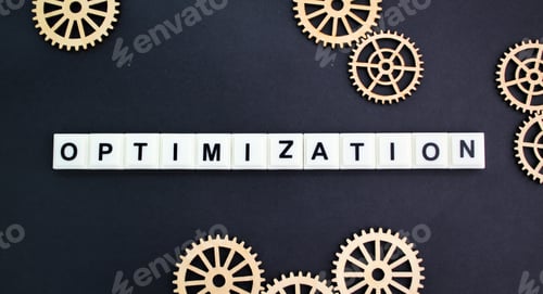 Preview: gear teeth with the word Optimization.