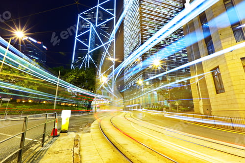 Preview: traffic in Hong Kong at night