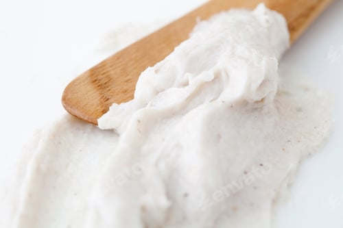 Preview: Organic herbal cream mask with wooden spoon