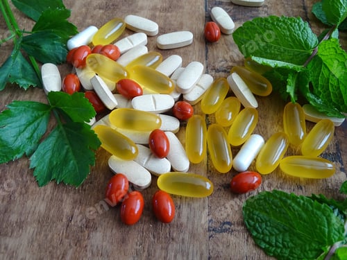 Preview: Flat lay pills and tablets