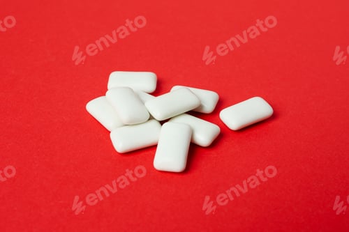 Preview: Concept of chewing or bubble gum, close up