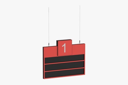 Preview: Hanging Store Aisle Sign - Numbered Indicator