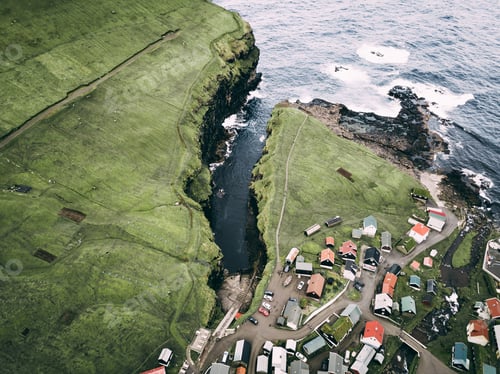 Preview: Aerial shot of Faroe Islands