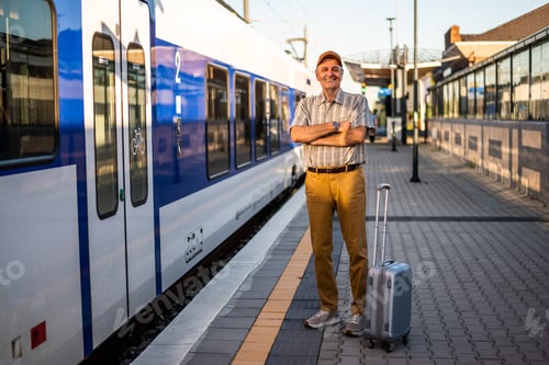 Preview: Senior man traveling