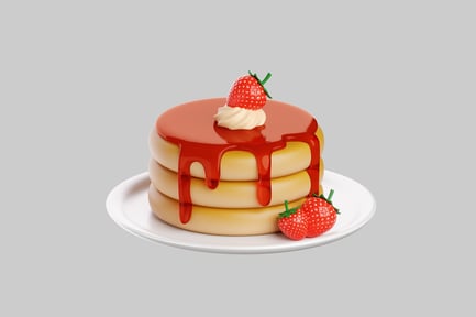 Preview: Pancakes with strawberry sauce