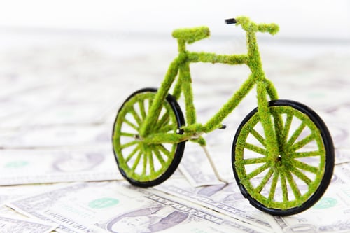Preview: Eco bicycle icon concept