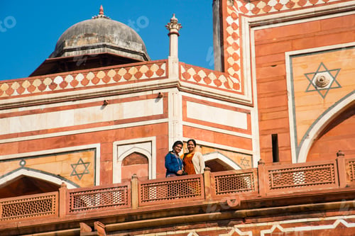 Preview: Woman Tourist visit Humayun's Tomb, Delhi, India.