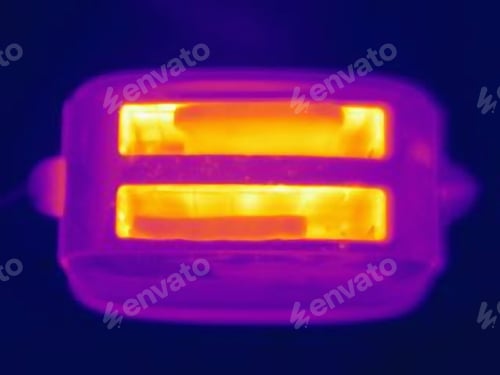 Preview: Thermal image of toaster with bread