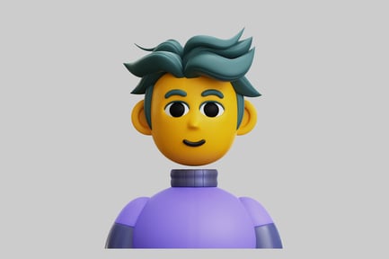 Preview: Cartoon boy with teal hair