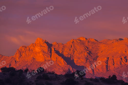 Preview: Mountains on sunset