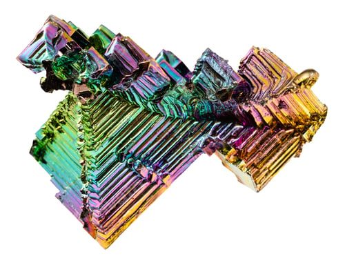 Preview: bismuth stairstep crystal with iridescent colors