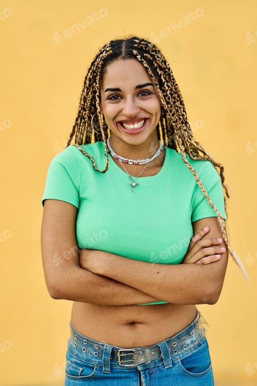 Preview: Young Latin woman posing proud and smiling