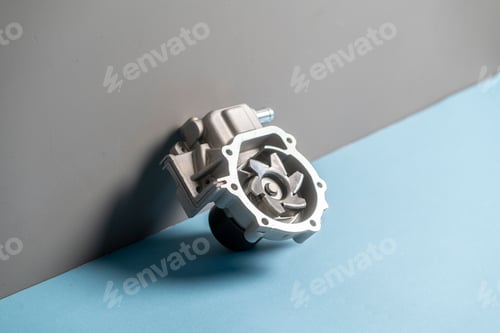 Preview: a brand new car engine water pump motor isolated