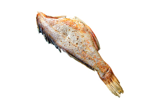 Preview: Raw Fish Seafood Whole Headless Ready To Cook Tasty Serving Size Portion Top View Copy Space For
