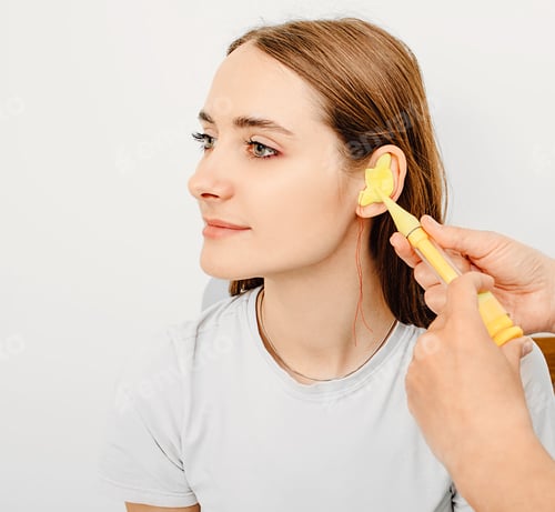 Preview: Personally molded earplugs. Process of making earplug from an impression of an individuals woman