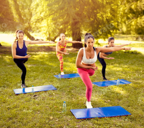 Preview: Young Women Exercising In Nature