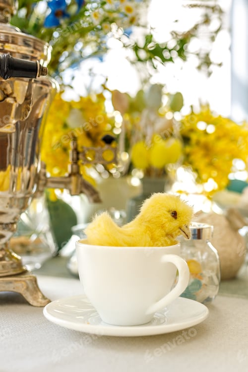 Preview: Easter composition with eggs, concept of holidays