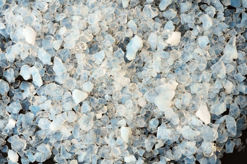 Preview: Pure silica gel crystals on black background