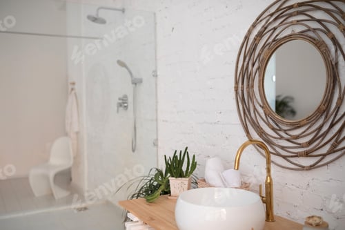 Visualização: interior no banheiro