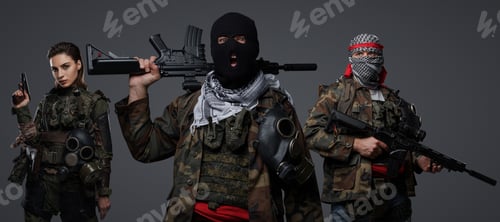 Preview: Middle Eastern Extremists. A Trio in Camouflage