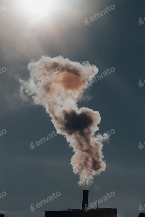 Preview: Smoke coming out of factory chimney.