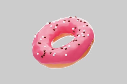 Preview: Pink frosted donut