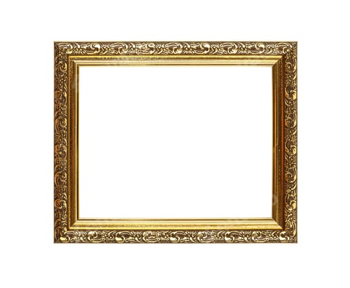 Preview: Antique golden picture or photo frame