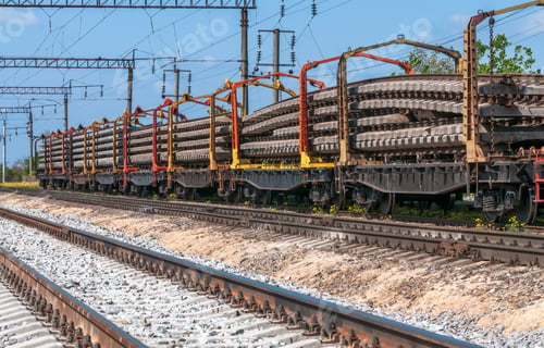Preview: Train with special track equipment at repairs