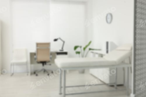 Preview: Medical office interior, blurred view. Healthcare service