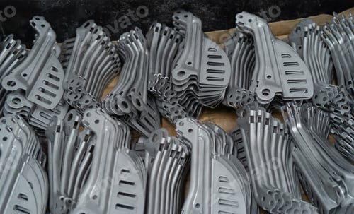 Preview: Stainless steel metal car seat accessories spare in industry factory store warehouse. Product supply