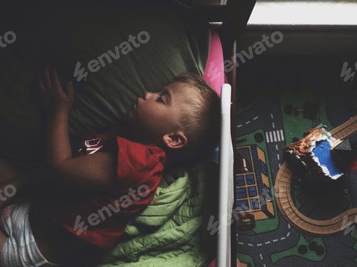 Preview: Toddler Sleeping in his bed, childs room
