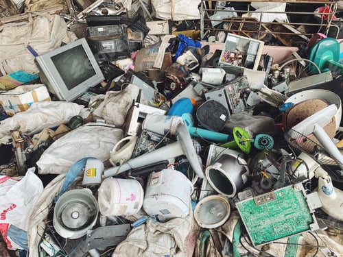 Preview: Huge dump of household electrical goods for recycling