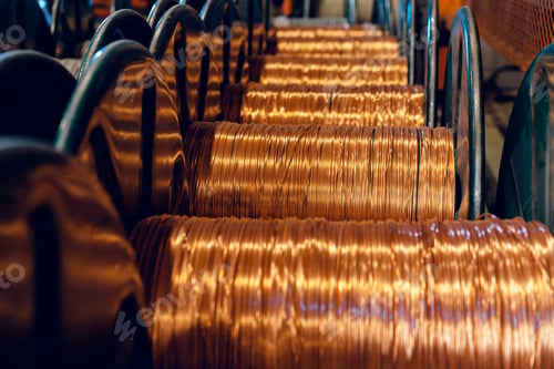 Preview: Production of copper wire, cable in reels at factory. Cable factory