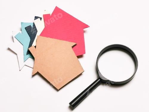 Preview: Property inspection or house searching concept.