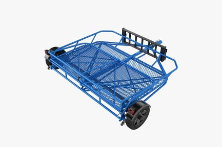 Preview: Blue Foldable Utility Trailer with Mesh Bed