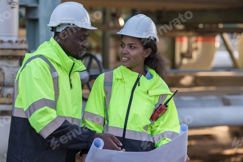 Preview: Engineer survey team checking construction project inspection work construction site .